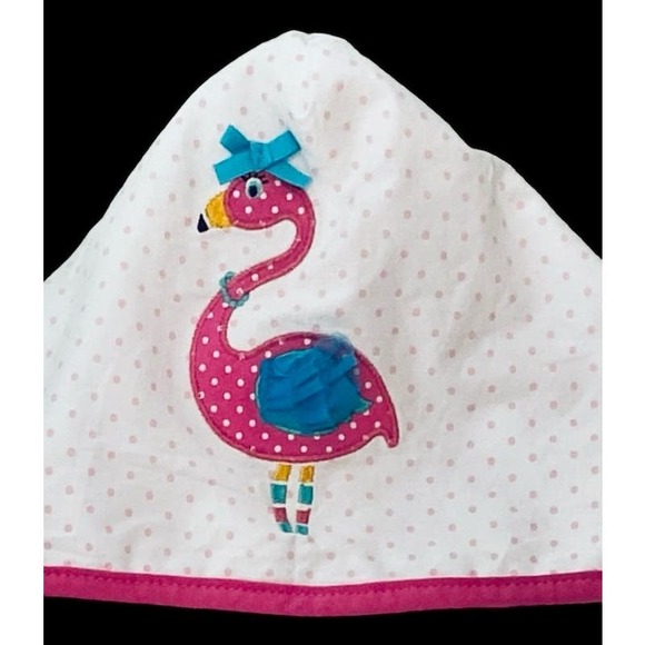 Hooded Flamingo Towel For Kids 100% Cotton For Beach Bath Pool 28x52 Inches NWT - Picture 13 of 13